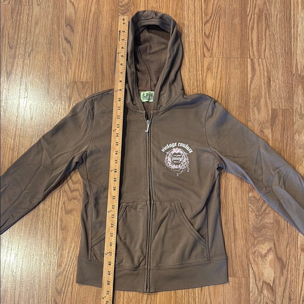 Vintage Juicy Couture Hoodie Sweathirt Jacket Size Large - Picture 3 of 6